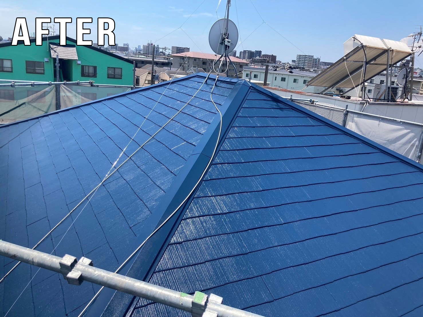 屋根塗装ビフォーアフター